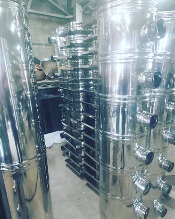 Одностенный дымоход из нержавеющей стали — фото с объекта